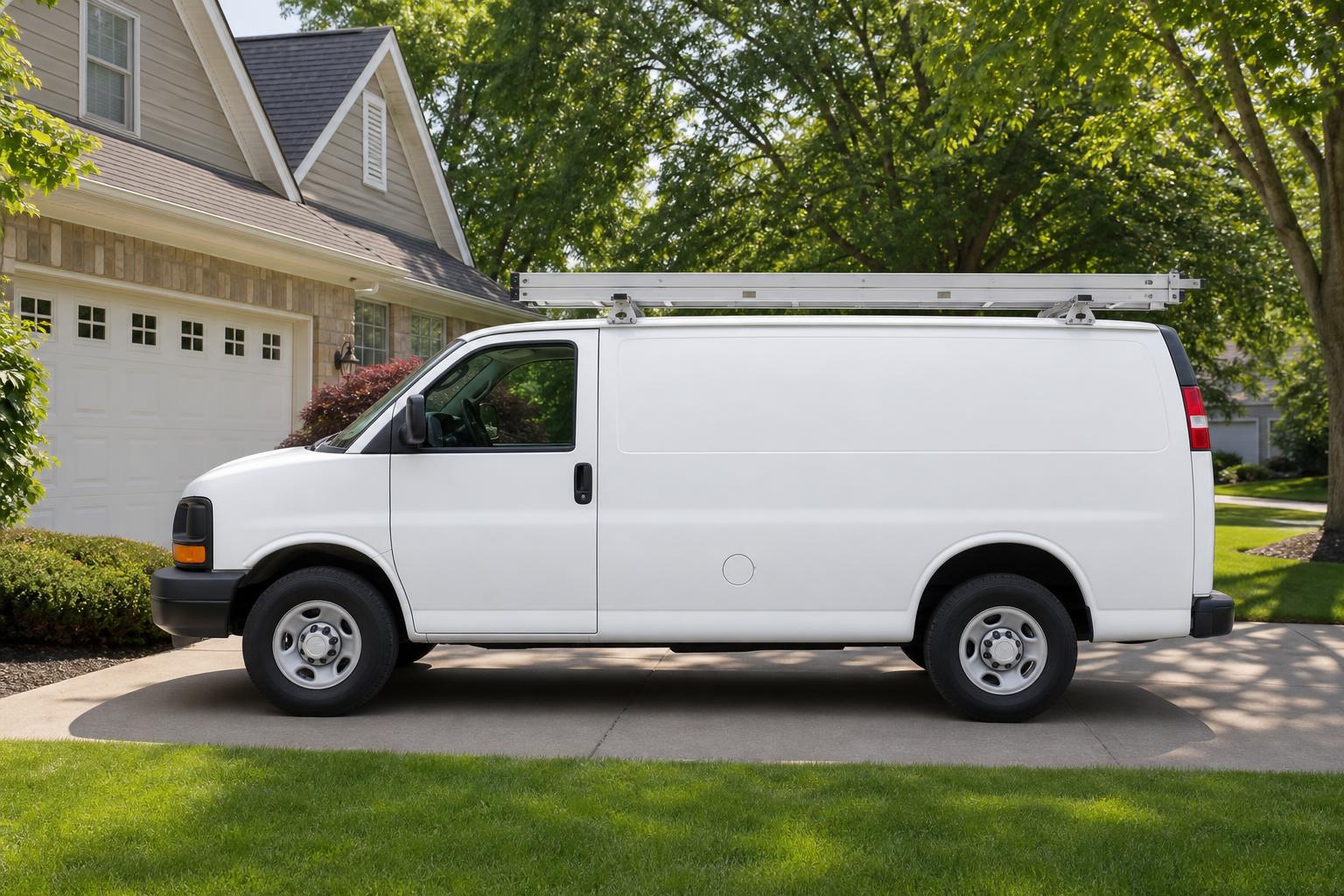 Harmon Electric Co. service van parked in front of a residential home in Columbus, Georgia.